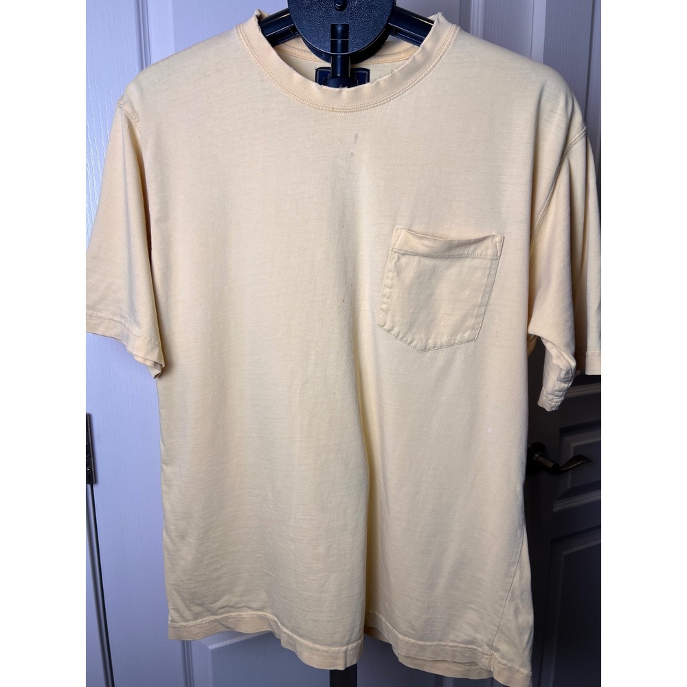 Pocket T-Shirt Men M Distressed Vintage Cotton Grunge Thrashed Workwear Timeless
